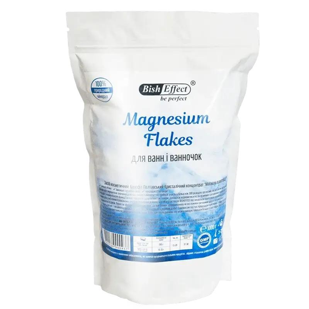 Магнієві пластівці для ванн (magnesium flakes) Бішофіт Полтавський, 1000 г. - зображення 1