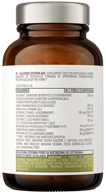 Suplement diety OstroVit Pharma Glucose System Aid 90 kapsułek (5903246226348) - obraz 2