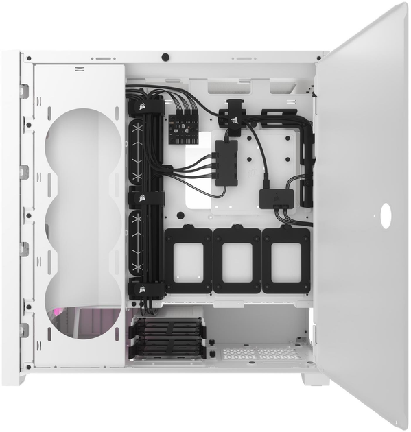 Корпус Corsair iCUE 5000D RGB AirFlow Tempered Glass White (CC-9011243-WW) - зображення 7