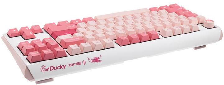 Klawiatura przewodowa Ducky One 3 TKL Cherry MX Red USB White-Pink (100043075) - obraz 2