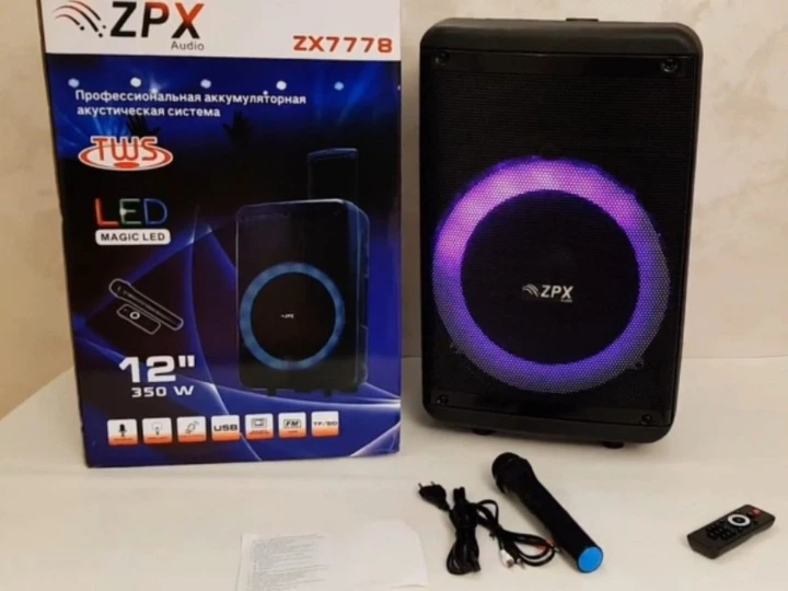 Професійна акумуляторна акустична система ZPX зі світломузикою і
