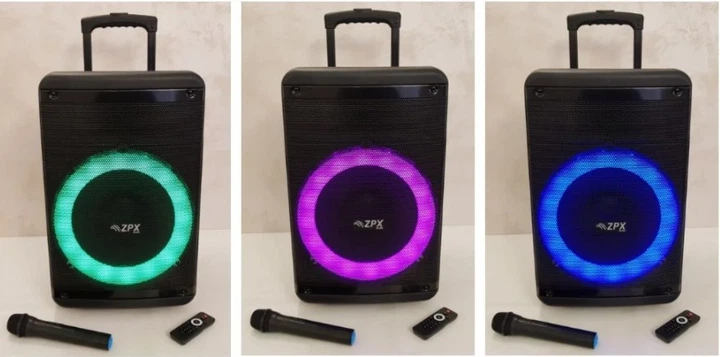 Професійна акумуляторна акустична система ZPX зі світломузикою і