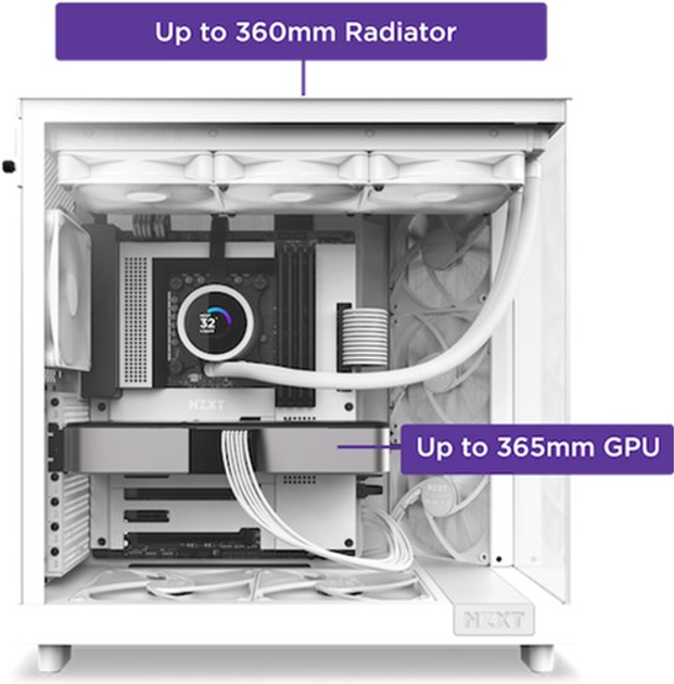 Obudowa NZXT H6 Flow All White (CC-H61FW-01) - obraz 9
