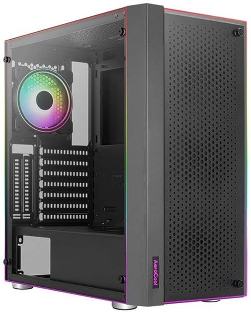 Obudowa AeroCool Skribble-G-BK-v1 Black bez zasilacza (ACCM-PB28033.11) - obraz 1