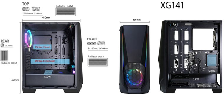 Корпус Xilence Xilent Blast Black (XG141_X505.ARGB) - зображення 10