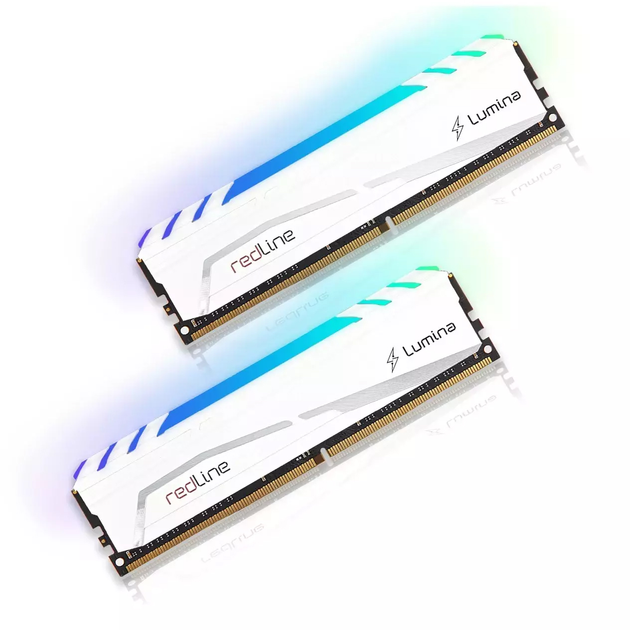 Pamięć RAM Mushkin DDR4-3600 65536 MB PC4-28800 (Kit of 2x32768) Redline Lumina RGB Biała (MLB4C360JNNM32GX2) - obraz 2