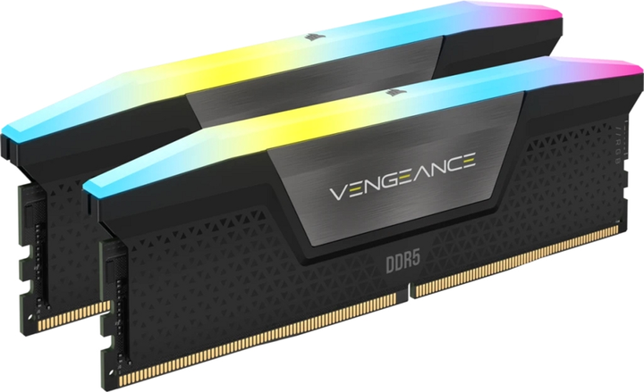 Pamięć RAM Corsair DDR5-6600 65536MB PC5-52800 (kit of 2x32768) XMP 3.0 Vengeance RGB Black (CMH64GX5M2B6600C32) - obraz 1