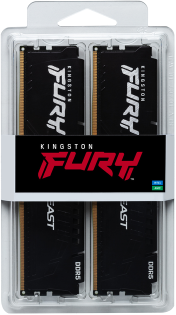 Pamięć RAM Kingston FURY DDR5-5200 131072MB PC5-41600 (kit of 4x32768) Beast 2Rx8 Black (KF552C40BBK4-128) - obraz 4