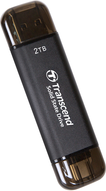 Dysk SSD Transcend ESD310S 2TB USB Type-A/USB Type-C 3D NAND Silver (TS2TESD310S) Zewnętrzny - obraz 2