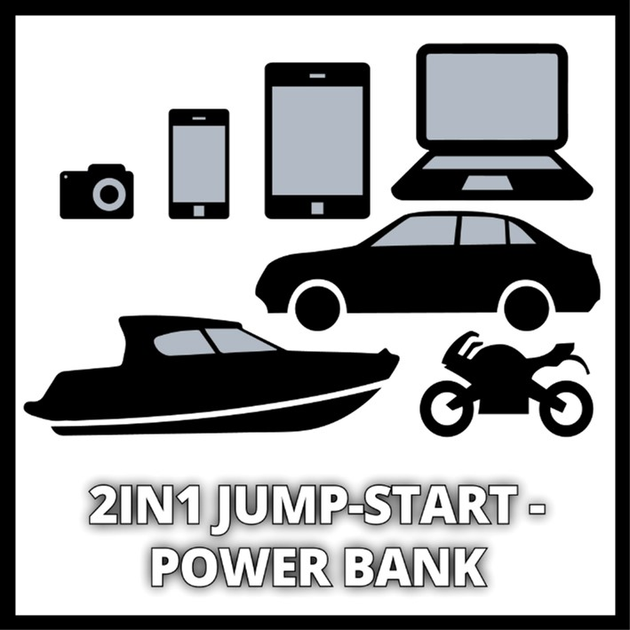 Urządzenie startowe Einhell CE-JS 18/1 z funkcją Powerbanku 18000 mAh (4006825626353) - obraz 6