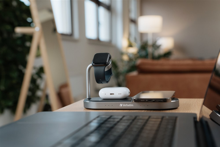 Bezprzewodowa stacja ładująca Verbatim 3-w-1 do Apple Watch i 2 telefonów (23942495574) - obraz 12