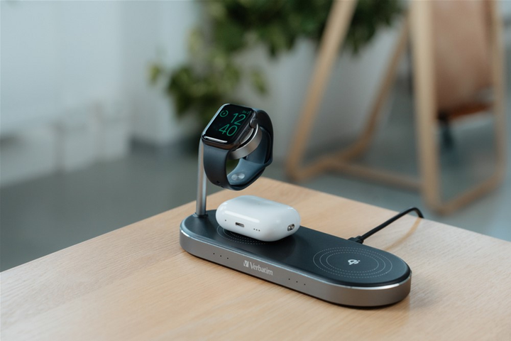 Bezprzewodowa stacja ładująca Verbatim 3-w-1 do Apple Watch i 2 telefonów (23942495574) - obraz 13
