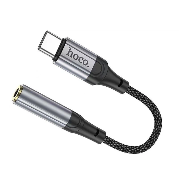 Аудіокабель Hoco LS36 Type-C AUX 3,5 mm female 12 см Black (6942007608886) - зображення 3