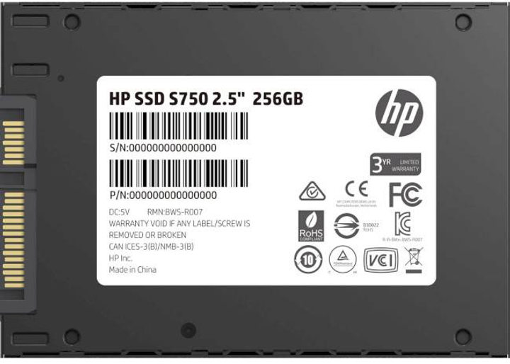 SSD диск HP S750 256GB 2.5" SATAIII TLC (16L52AA) - изображение 4