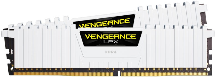 Pamięć RAM Corsair DDR4-2666 16384 MB PC4-21300 (Kit of 2x8192) Vengeance LPX (CMK16GX4M2A2666C16W) Biała - obraz 1