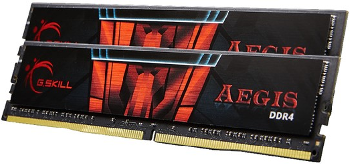 Оперативна пам'ять G.Skill DDR4-2400 8192MB PC4-19200 (Kit of 2x4096) Aegis (F4-2400C15D-8GIS) - зображення 1