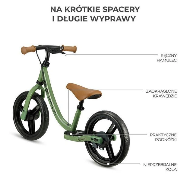 Дитячий біговел Kinderkraft Space Light Green, 5902533917068 - зображення 10