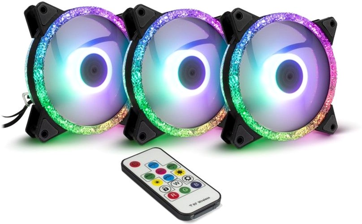 Набір вентиляторів Argus RS-07 RGB 3x120 мм (4260455646161) - зображення 1