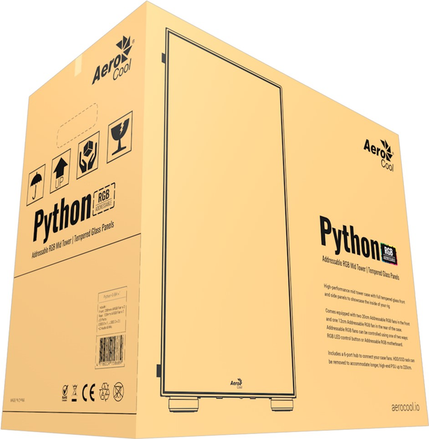 Корпус Aerocool Python ARGB (Python-G-BK-v1) Black - изображение 10