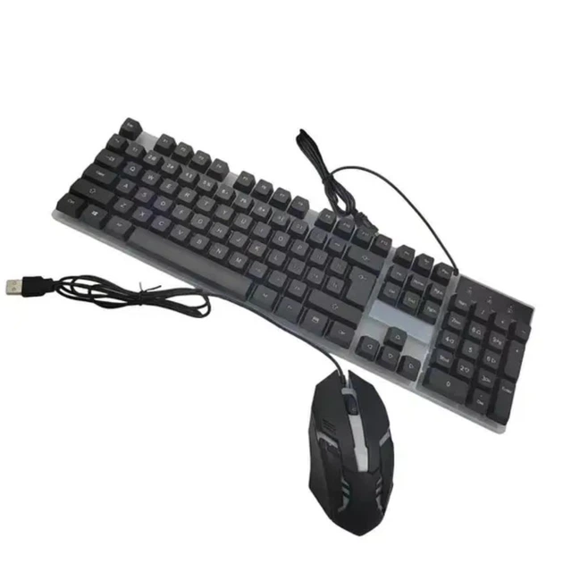 Дротова клавіатура з мишкою LED Keyboard Mouse KM 5003 Ігровий набір з підсвічуванням для комп'ютера - зображення 10