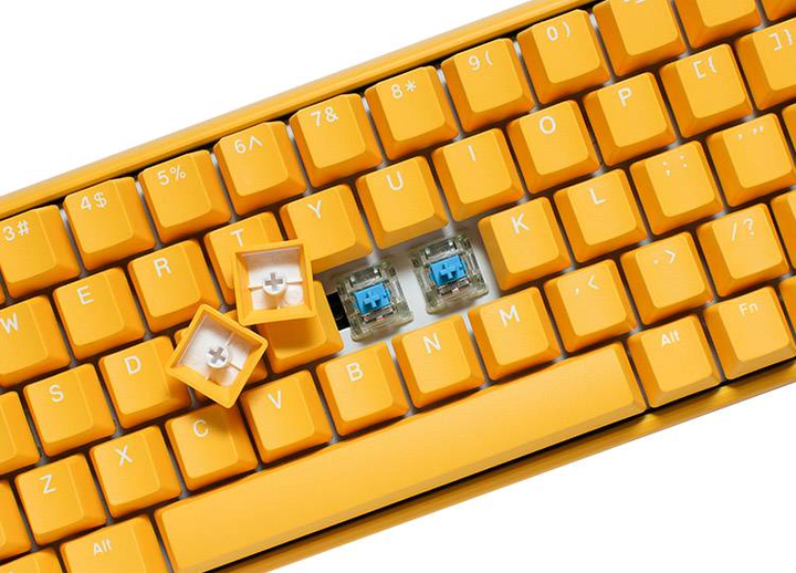 Клавіатура дротова Ducky One 3 Yellow SF RGB LED MX-Blue 100043001 (WLONONWCRA196) - зображення 2