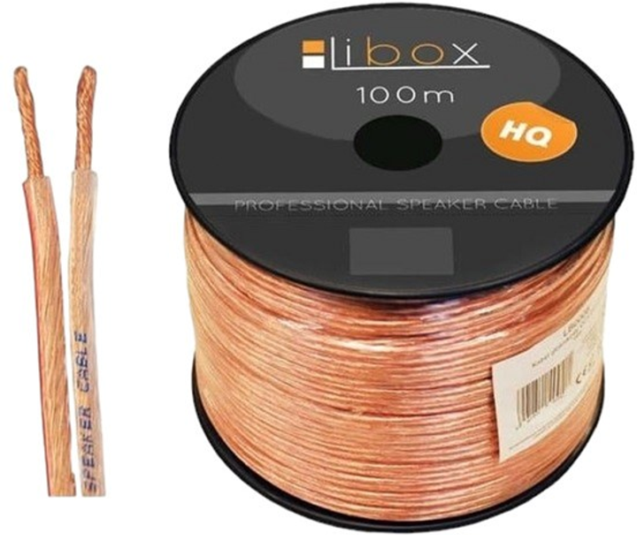 Kabel Libox LB0006 100 m Transparent (KAB-MON-0024) - obraz 1