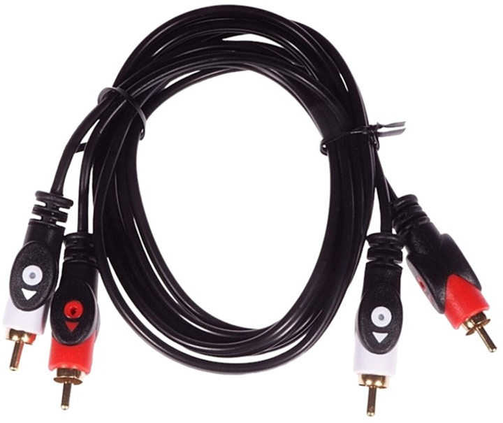Kabel Libox 2x RCA - 2x RCA M/M 1.5 m Black (KAB-POŁ-0039) - obraz 3