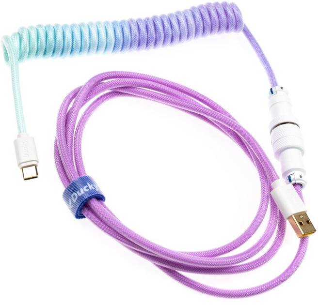 Kabel do klawiatury Ducky Coiled Cable Azure 1.8 m (GATA-2585) - obraz 1