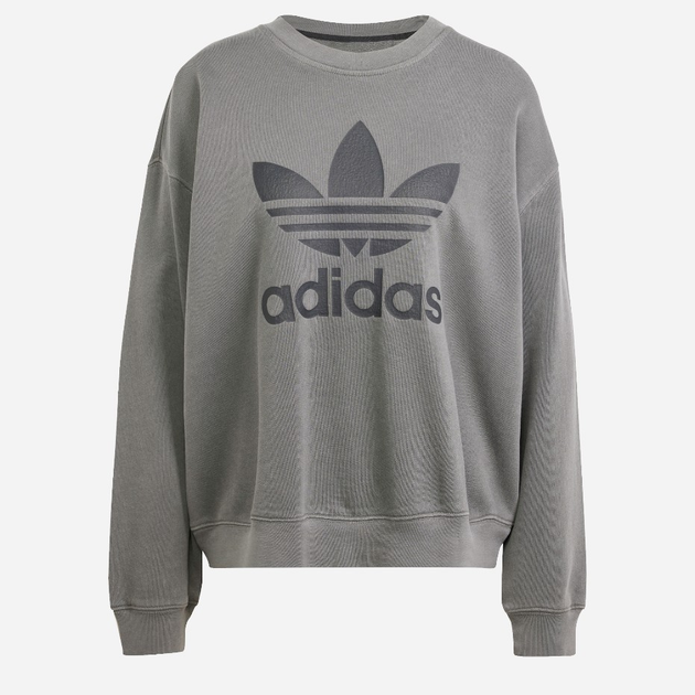 Bluza damska bez kaptura oversize adidas Washed Trefoil IN2270 S Szara (4066766807365) - obraz 6