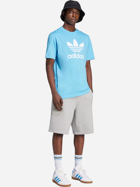 T-shirt męski bawełniany adidas Adicolor Trefoil IR7980 XL Niebieski (4066759623187) - obraz 3