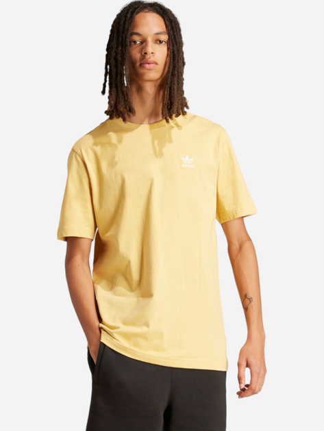 T-shirt męski bawełniany adidas Trefoil Essentials IR9695 S Żółty (4066757372544) - obraz 1