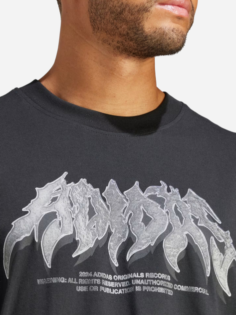 Футболка бавовняна чоловіча adidas Flames Concert IS0204 XL Чорна (4066757405624) - зображення 4