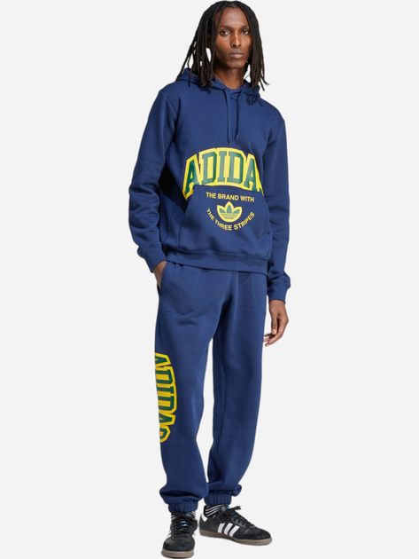 Bluza męska z kapturem oversize adidas VRCT Originals IS0235 L Granatowa (4066759476592) - obraz 3