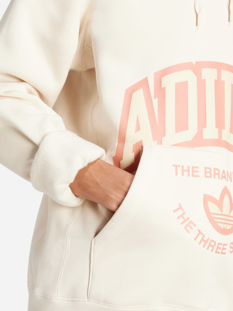 Bluza męska z kapturem oversize adidas VRCT Originals IS0239 M Beżowa (4066759480407) - obraz 4