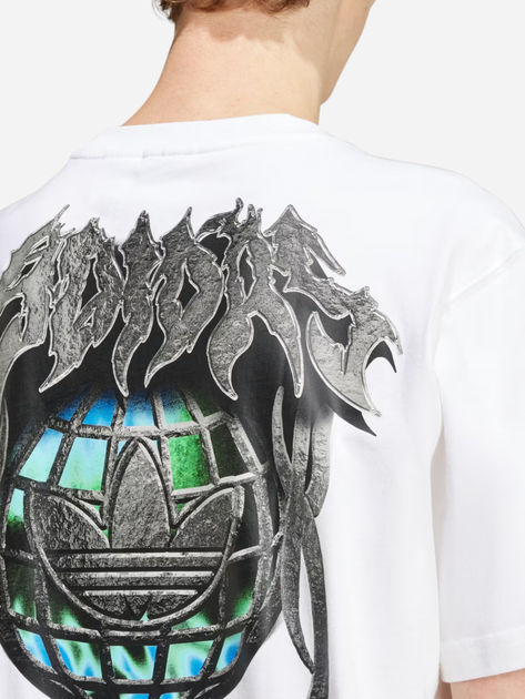 Футболка бавовняна чоловіча adidas Flames Concert IS2946 2XL Біла (4066757408632) - зображення 5