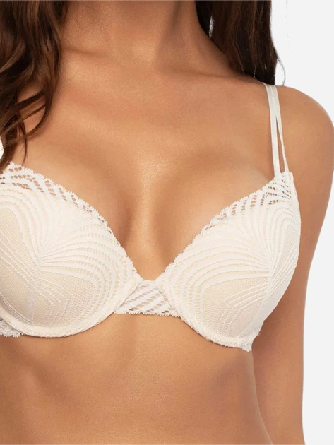 Biustonosz damski Push-up z koronką Esotiq 41459-01X 65E Kremowy (5903972272442) - obraz 3