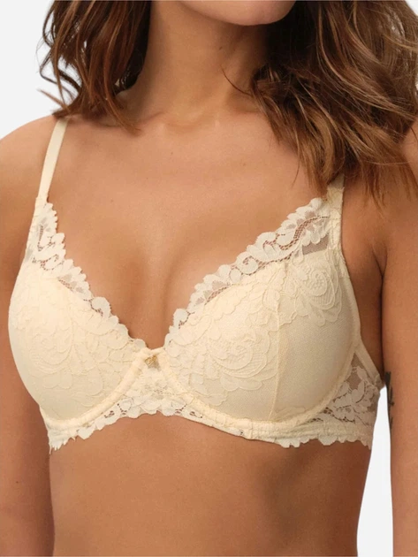 Biustonosz damski Push-up z koronką Esotiq 41338-10X 70F Żółty (5903972256435) - obraz 3