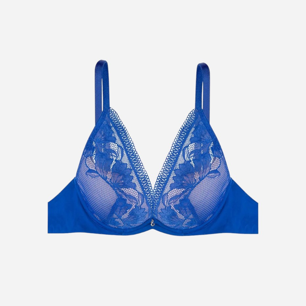 Biustonosz damski Push-up z koronką Esotiq 41404-54X 85B Niebieski (5903972271285) - obraz 6