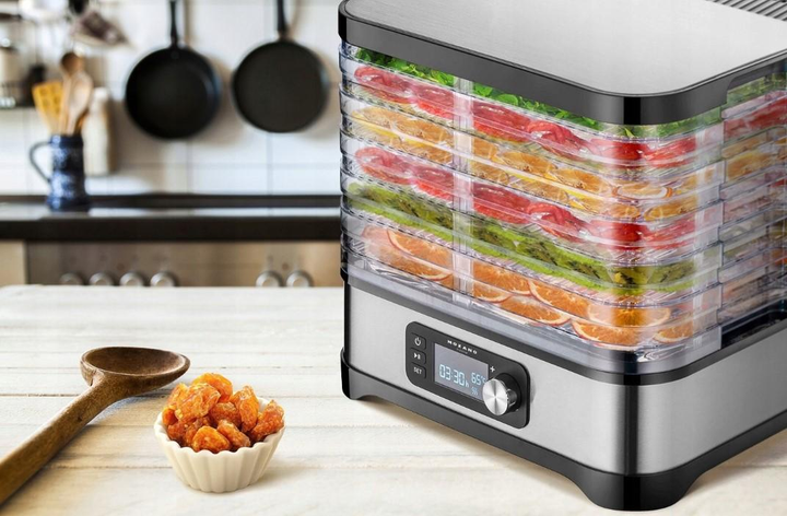 Сушилка дегидратор для пищевых продуктов Mozano Mozano AGD/SUS/02 450 Вт 6 поддонов + 6 вкладышей в поддоны - изображение 9