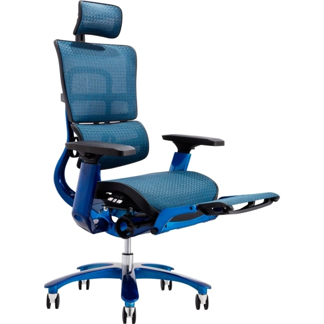 Офисное эргономичное кресло GT Racer X-815L Black/Blue (W-85) - Фото 6 Офисное эргономичное кресло GT Racer X-815L Black/Blue (W-85) - изображение 6