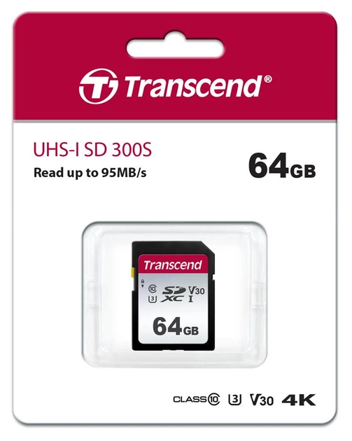 Карта памяти Transcend 64GB SDXC C10 UHS-I R100/W20MB/s (TS64GSDC300S) - изображение 2
