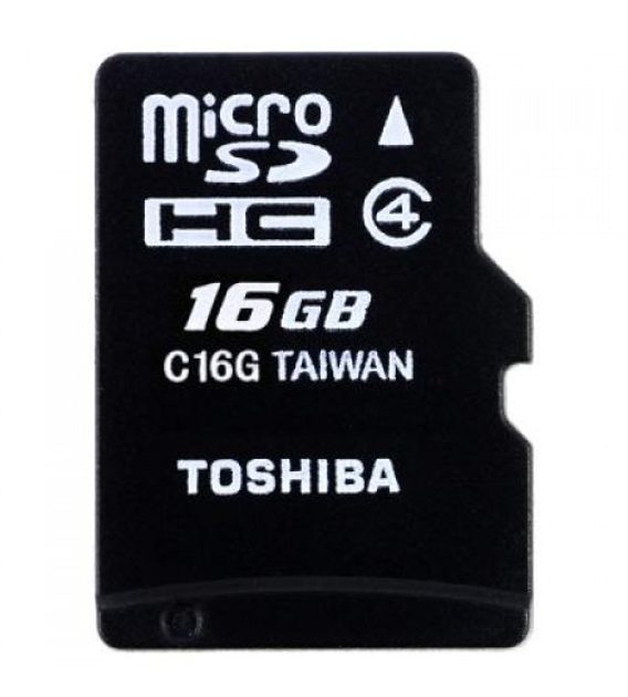 Карта пам'яты Toshiba microSDHC 16 GB Class 4 + SD - изображение 1