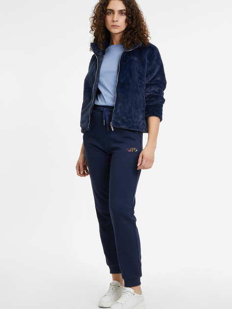 Толстовка на блискавці без капюшона жіноча Fila FAW0544-50004 S Синя (4064556503442) - зображення 3