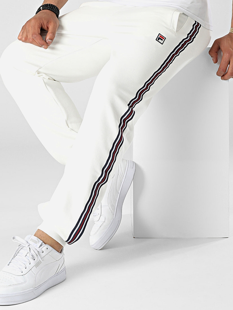 Spodnie dresowe męskie eleganckie Fila FAM0224-10011 L Białe (4064556276490) - obraz 3