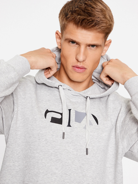 Худі чоловіче Fila FAM0511-80000 XL Світло-сірий меланж (4064556595515) - зображення 4
