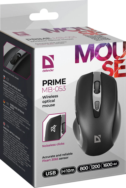 Миша Defender Prime MB-053 Wireless Black (4745090821802) - зображення 7