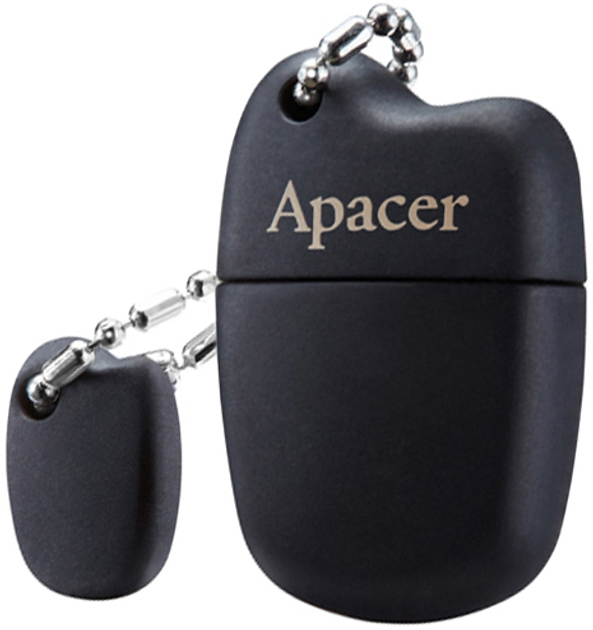 Флеш пам'ять USB Apacer AH118 64GB USB 2.0 Black (AP64GAH118B-1) - зображення 1