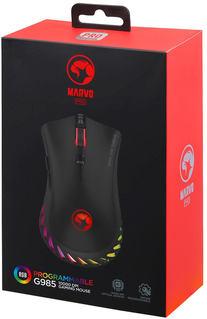 Миша Marvo G985 RGB-LED USB Black (6932391908419) - зображення 6