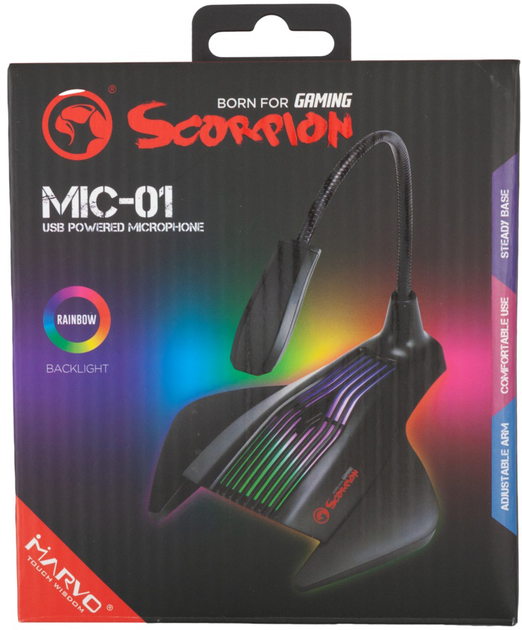 Mikrofon Marvo MIC-01 USB Multi-LED (6932391917626) - obraz 4