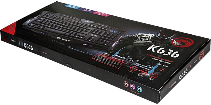Клавіатура дротова Marvo K636 USB Black (6932391904183) - зображення 4